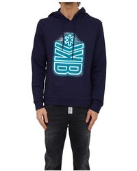 Bikkembergs - Blaue hoodie für männer - Lyst