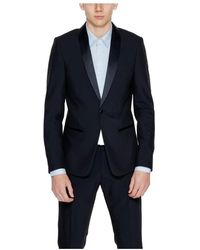 Antony Morato - Jassen ,Zwart ,Polyester Zwart Pak Jas Lente/Zomer Collectie - Lyst