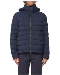 Peuterey - Jassen ,Blauw ,Gewatteerde Jas Met Boggs O4-Stijl - Lyst
