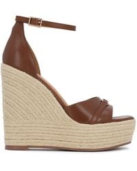 Kazar - Schoenen ,Bruin ,Leer Sandalen Met Sleehak - Lyst