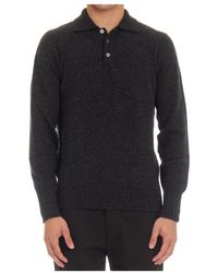 Drumohr - Tops ,Grijs ,Polo Sweater Grijs - Lyst