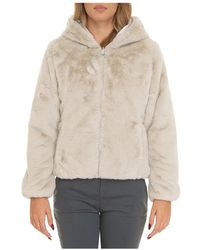 Save The Duck - Omkeerbare Korte Harrington Jas Met Capuchon - Lyst