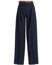 Max Mara - Broeken ,Blauw ,Wol Mstbacio Broeken - Lyst