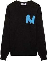 MSGM - Truien & Vesten ,Zwart ,Wol Maglione - Lyst