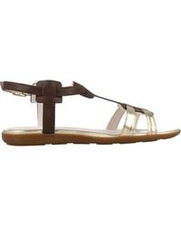 Stonefly - Metallic Platte Sandalen - Lyst