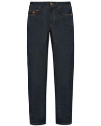 Versace - Jeans ,Blauw ,Katoen Tapered Leg Jeans - Lyst