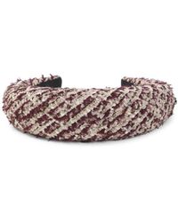 Maison Michel - Accessoires ,Rood ,Tweed Miwa Tweed Hoofdband - Lyst