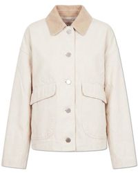 Rag & Bone - Cream Denim Jacket - Lyst