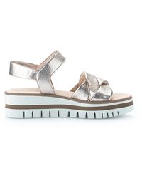 Gabor - Schoenen ,Grijs ,Lichtgewicht Zilveren Damessandaal - Lyst