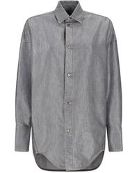 DARKPARK - Lurex Denim Oversized Shirt - Lyst