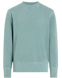 Calvin Klein - Baumwoll-Crewneck-Sweatshirt Mit Logo - Lyst