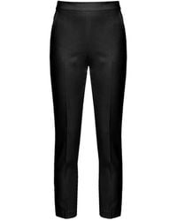 Pinko - Broeken ,Zwart ,Polyester Zwarte Rechte Pijpen Broek - Lyst