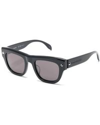 McQueen - Accessoires ,Zwart ,Acetate Square Zonnebrillen - Lyst