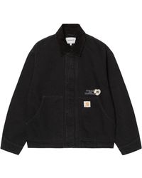 Carhartt - Jassen ,Zwart ,Katoen Zwarte Grafische Katoenen Jas - Lyst