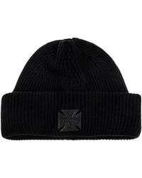 Vetements - Accessoires ,Zwart ,Wol Wollen Beanie Met Logo - Lyst