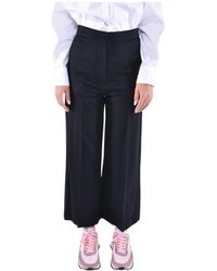 Max Mara - Wijde Korte Wollen Broek - Lyst
