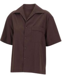 Entire studios - Overhemden ,Bruin ,Katoen Ss Pyjama Shirt - Lyst