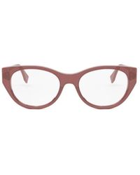 Fendi - Oval Optical Frame Ff Diamonds - Lyst