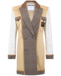 Moschino - Lange Double-Breasted Jas - Lyst