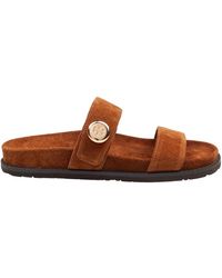 Tory Burch - Schoenen ,Bruin ,Suède Romy Sport Slide - Lyst