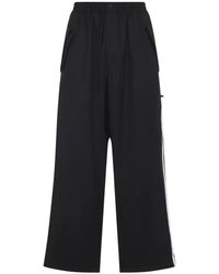 Y-3 - Schwarze Weite Bein Kordelzug Hose - Lyst