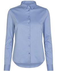 Mos Mosh - Overhemden ,Blauw ,Katoen Blauw Jersey Shirt Tina Bel Air - Lyst