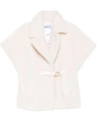 Blugirl Blumarine - Weiße Jacke Mit Notched Revers Und Schnallenschließung - Lyst