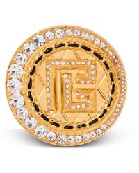 Balmain - Brosche pb aus messing und strass - Lyst