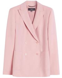 Weekend by Maxmara - Double-Breasted Stretch Wollen Blazer - Lyst