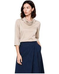 Kocca - Overhemden ,Draped Cowl Neck Top - Lyst