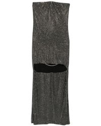 Alexander Wang - Kleedjes ,Zwart ,Strapless High-Low Jurk - Lyst