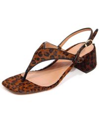 A. BOCCA - Leopardenmuster-Sandale Mit 5 Cm Absatz - Lyst