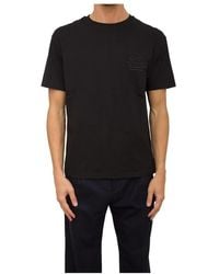 Etro - Tops ,Zwart ,Katoen Logo T-Shirt - Lyst