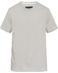 Rag & Bone - Tops ,Grijs ,Katoen Classic Flame Tee - Lyst
