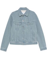 Givenchy - Jassen ,Blauw ,Denim Logo-Patch Denim Jacket - Lyst