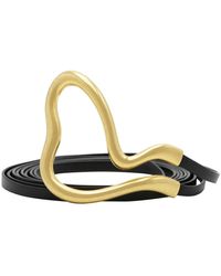 Bottega Veneta - Nappa Ledergürtel Mit Goldfarbener Hardware - Lyst