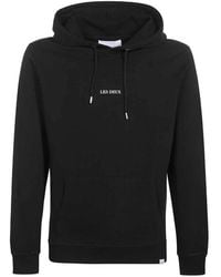 Les Deux - Baumwoll kapuzenpullover mit rippbündchen - Lyst