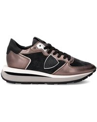 Philippe Model - Schwarze bronzene laufschuhe für frauen - Lyst