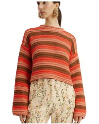 La DoubleJ - Chunky gestreifter crop sweater,chunky stripe crop sweater - Lyst