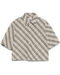 Burberry - Besticktes Logo Kurzarmhemd - Lyst