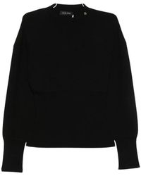 Anine Bing - Truien & Vesten ,Zwart ,Ribbed Mock Neck Sweater - Lyst