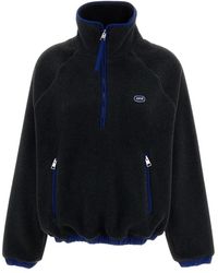 Ami Paris - Fleece-Pullover Mit Logo-Patch - Lyst