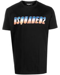 DSquared² - Glitter logo print t-shirt - Lyst