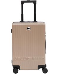 Karl Lagerfeld - Einfacher koffer mit reißverschluss und logo - Lyst