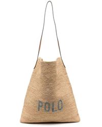 Polo Ralph Lauren - Logo Raffia Extra-Large Tote Bag - Lyst