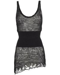 Cortana - Tops ,Zwart ,Kasjmier Top Zonder Mouwen Met Asymmetrische Zoom - Lyst