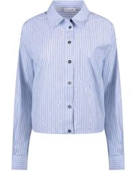 Nukus - Overhemden ,Blauw ,Katoen Ariana Blouse Stripe - Lyst