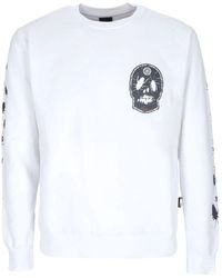 Propaganda - Weiße Crewneck Sweatshirt Mit Besticktem Logo - Lyst