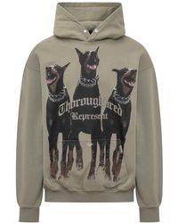 Represent - Hoodies & Sweatvesten ,Groen ,Katoen Groene Katoenen Hoodie Met Voorprint - Lyst