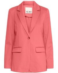 Ichi - Jassen ,Roze ,Leer Elegante Blazerjas Holly Berry - Lyst